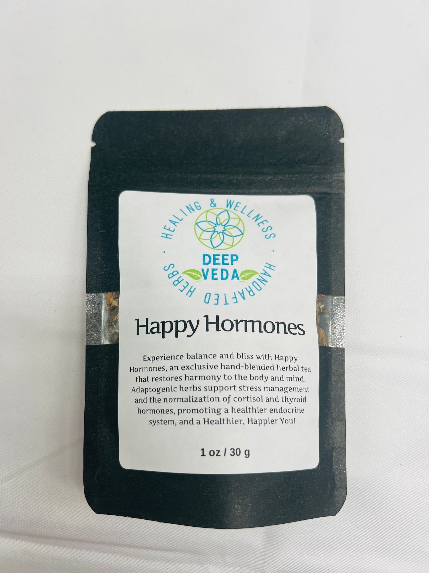 Happy Hormones 1 oz Hand-blended herbal blend that improves hormonal imbalance to restore body and mind.