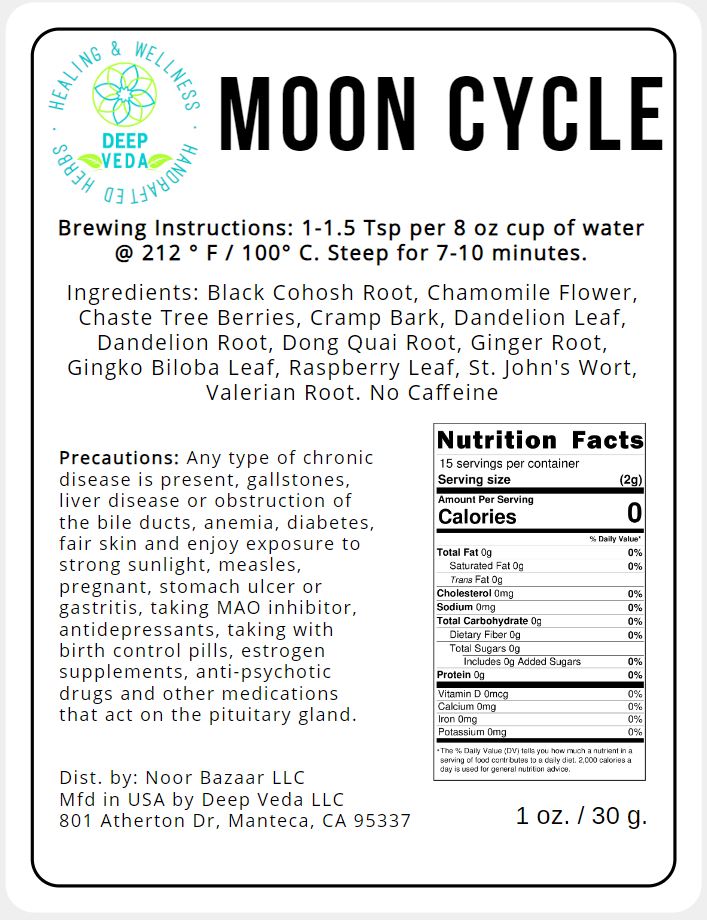 Moon Cycle Herbal Tea 1 oz Natural Holistic Healing Wellness Handcrafted Herbs